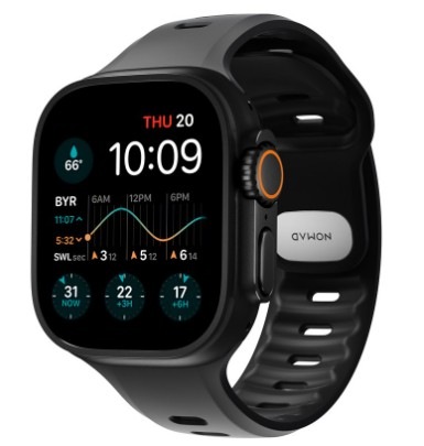 Řemínek NOMAD Tempo Band na Apple Watch 49/Ultra/Ultra 2/Ultra 3 v černé barvě
