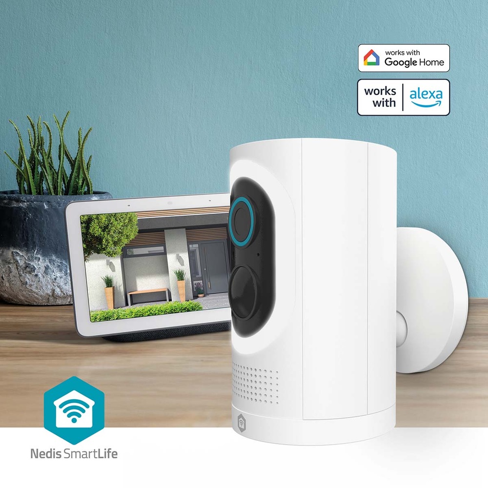 IP kamera Nedis SmartLife WIFICBO33WT bílá IP kamera Nedis SmartLife WIFICBO33WT disponuje širokým zorným úhlem