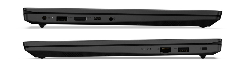 Notebook Lenovo V15 Gen 4 černý Notebook Lenovo V15 Gen 4 zavřený z obou profilů