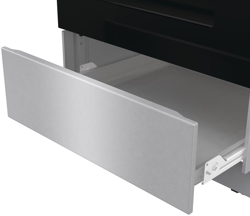 Sporák Gorenje MEKS5141XM, nerezová, úložná zásuvka