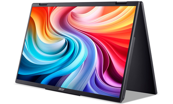 Monitor Acer PD163 zobrazený v poloze stojanu