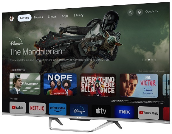 Televize Haier H43Q80FUX Televize Haier H43Q80FUX a její domovská obrazovka google tv