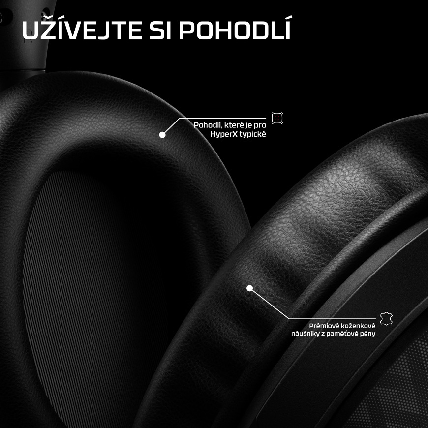 Náušníky z paměťové pěny s koženkovým povrchem pro dlouhodobé pohodlí