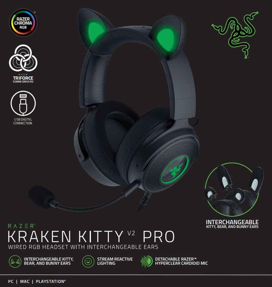 Headset Razer Kraken Kitty V2 Pro černý Headset Razer Kraken Kitty V2 Pro černý
