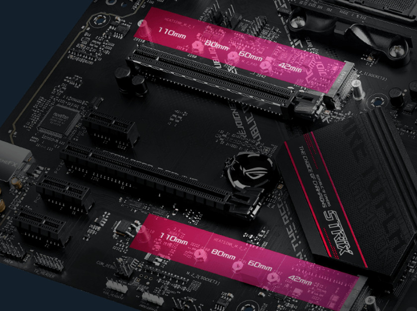 Základní deska Asus ROG Strix B550-F GAMING WIFI II Asus ROG Strix B550-F GAMING podporue PCIe 4.0