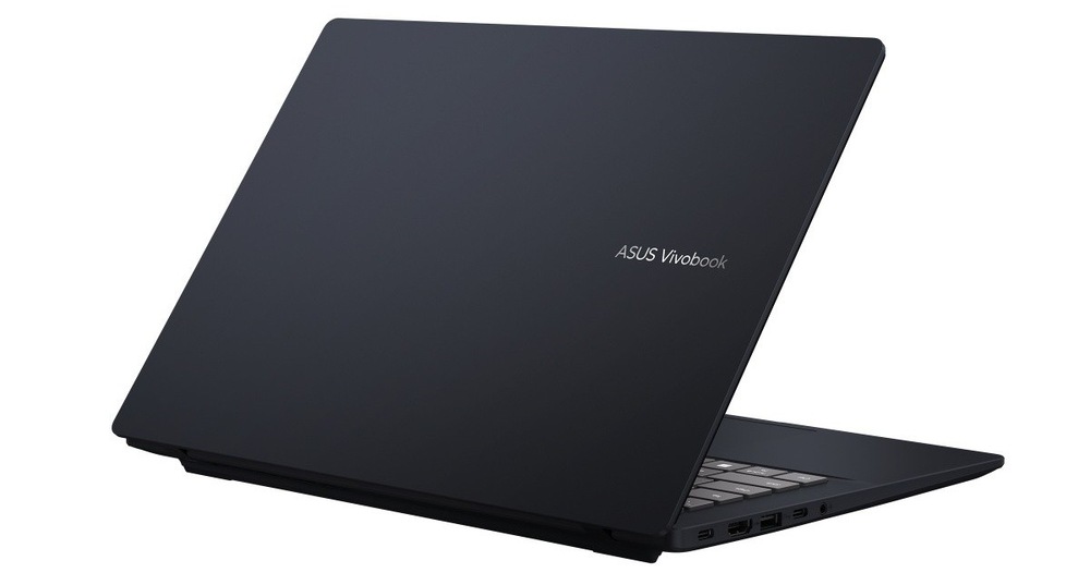 Notebook Asus Vivobook 14 černý Modrý notebook Asus Vivobook 14 zezadu