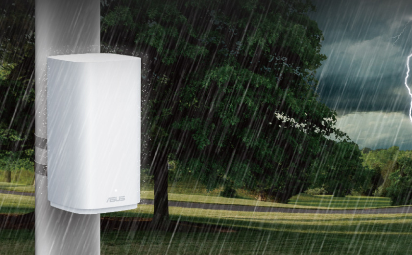 Velkou předností Asus ZenWifi BD4 Outdoor je i odolnost IP65 pro použití venku