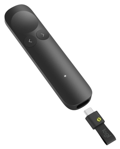 Prezentační ovladač Logitech Spotlight 2 s dobíjením přes USB-C pro spolehlivé ovládání prezentací bez výměny baterií