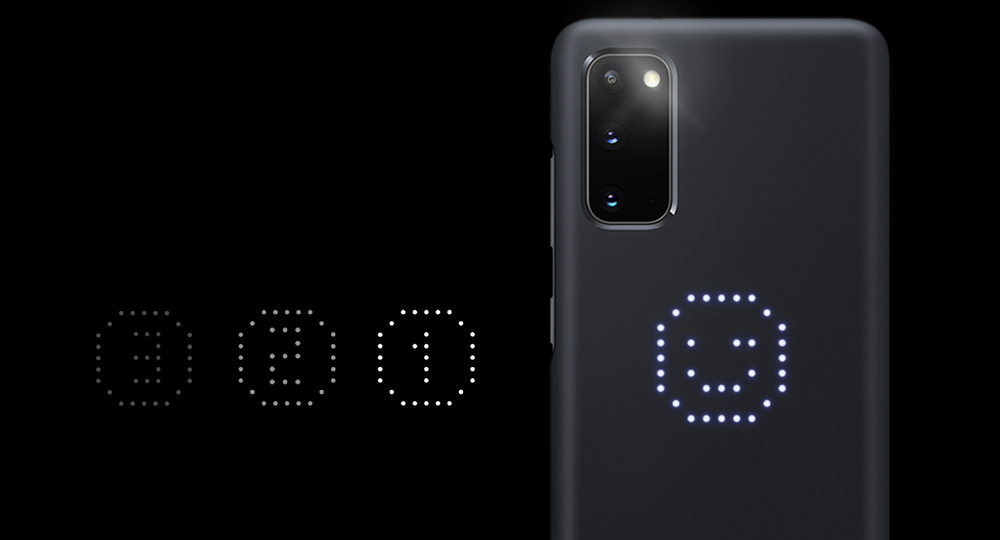 Kryt na mobil Samsung LED Cover na Galaxy S20 černý Kryt na mobil Samsung LED Cover na Galaxy S20 černý