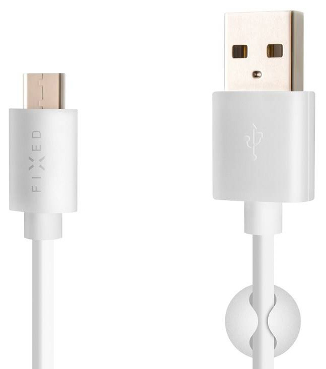 Kabel FIXED USB/USB-C, USB 2.0, 2m bílý