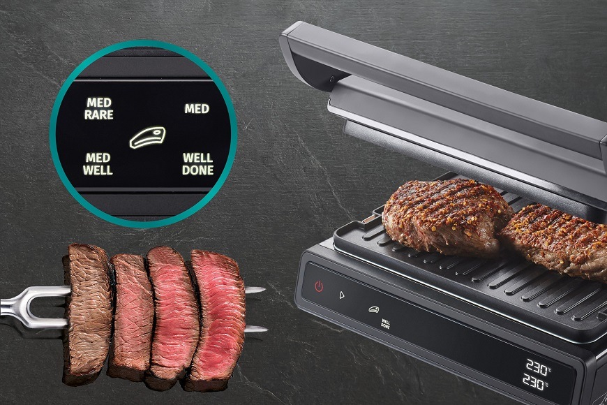 Kontaktní gril Hisense HCG1600DBT, Masová sonda pro dokonalý výsledek