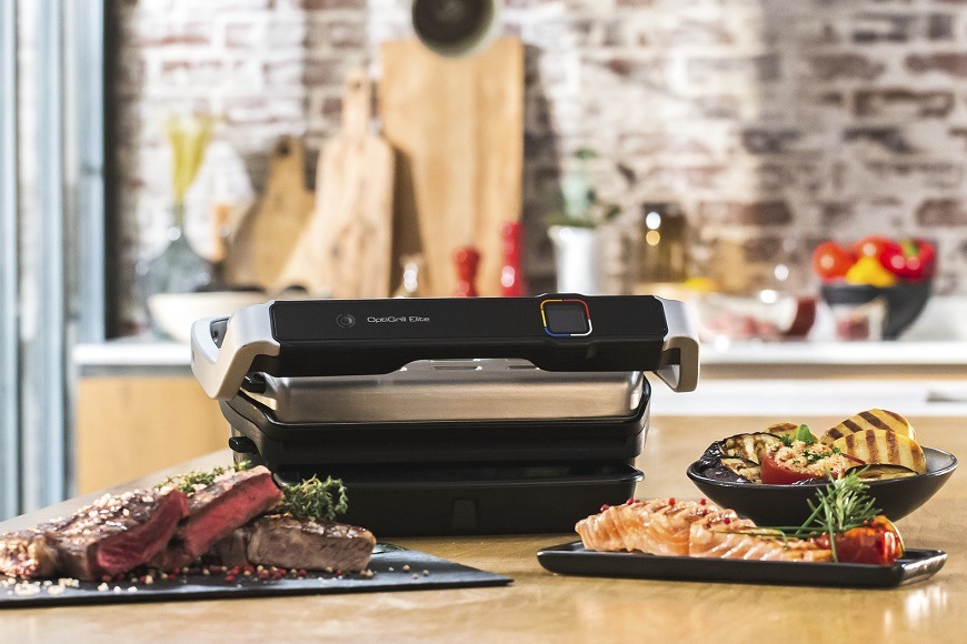 Gril Tefal OPTIGRILL ELITE GC750D30 černý/chrom Tefal OPTIGRILL ELITE GC750D30