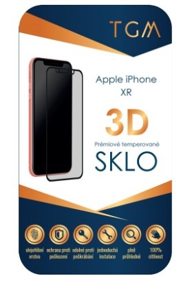 Tvrzené sklo TGM 3D na Apple iPhone XR/11 černé