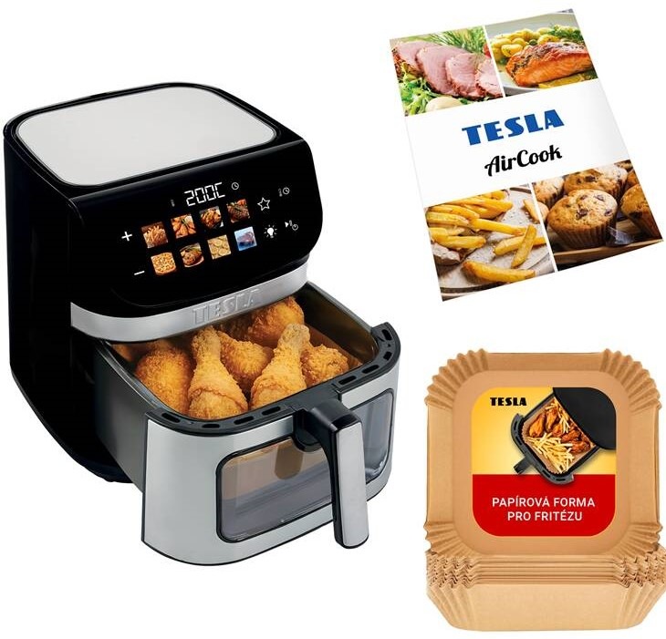 Fritéza horkovzdušná Tesla AirCook DualHeat QD73 XXL černá