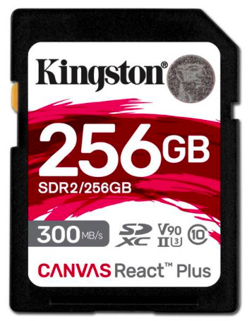 Paměťová karta Kingston Canvas React Plus 256GB SDXC UHS-II (300R/260W)