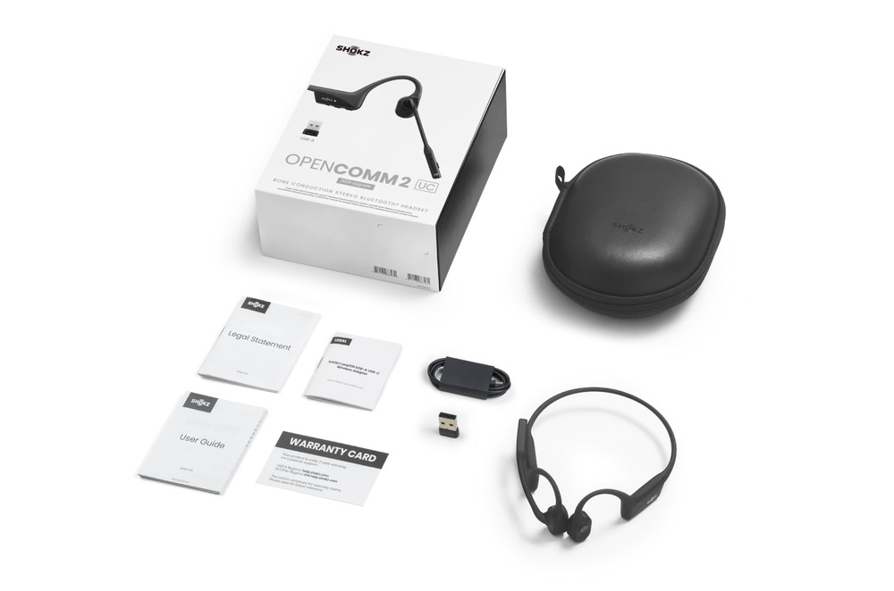 Sluchátka Shokz OpenComm2 UC (2025), USB-A, Bluetooth černá Sluchátka Shokz OpenComm2 UC (2025), USB-A, Bluetooth černá