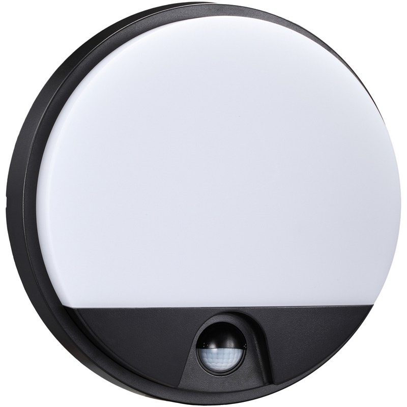 Nástěnné svítidlo Top Light s PIR senzorem, černá barva