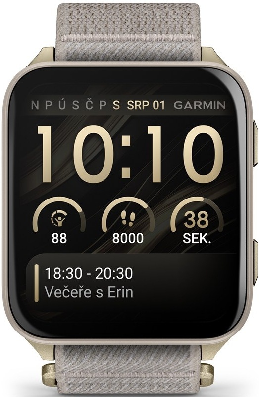 Chytré hodinky Garmin Venu X1, zlatá barva