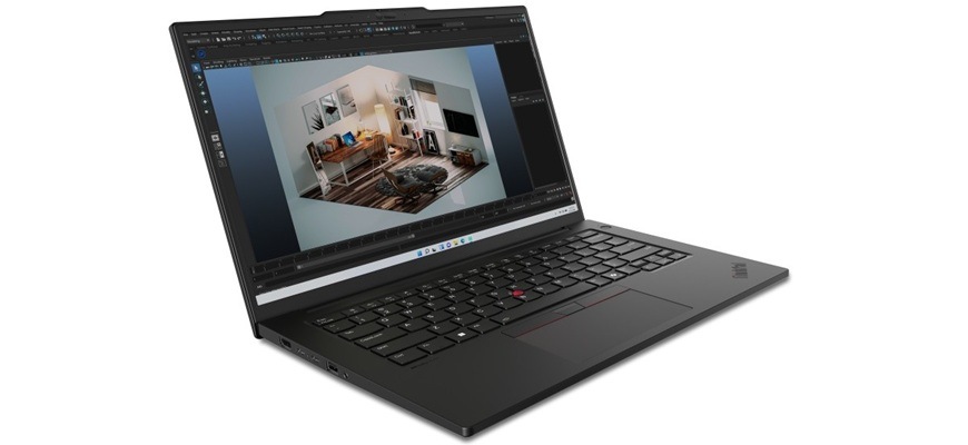 Notebook Lenovo ThinkPad P16s Gen 4 černý Detail obrázku notebooku.