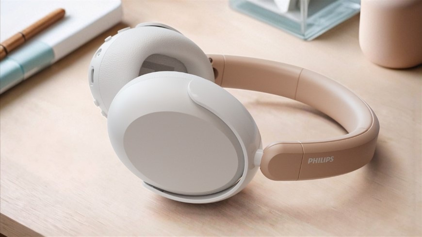 Sluchátka Philips Dětská TAK5500AL béžová Detail vkusně zpracovaných sluchátek pro děti Philips TAK5500AL