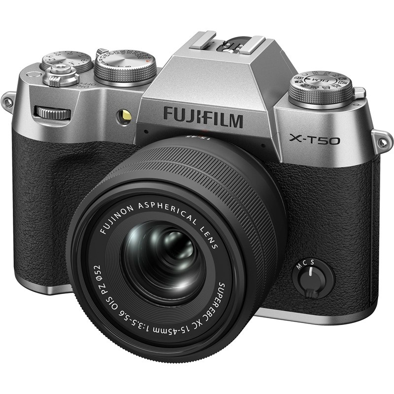 Fujifilm X-T50 + XC 15-45mm f/3.5-5.6 OIS PZ, stříbrná