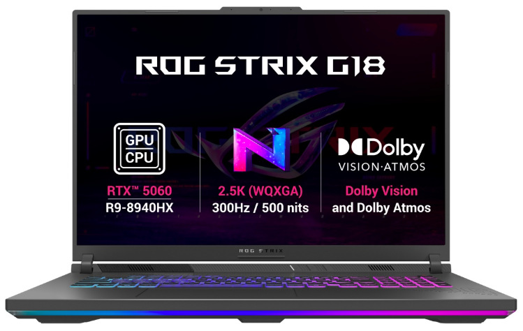 Přehled grafiky RTX 5060, 300Hz displeje a zvukové technologie Dolby Atmos