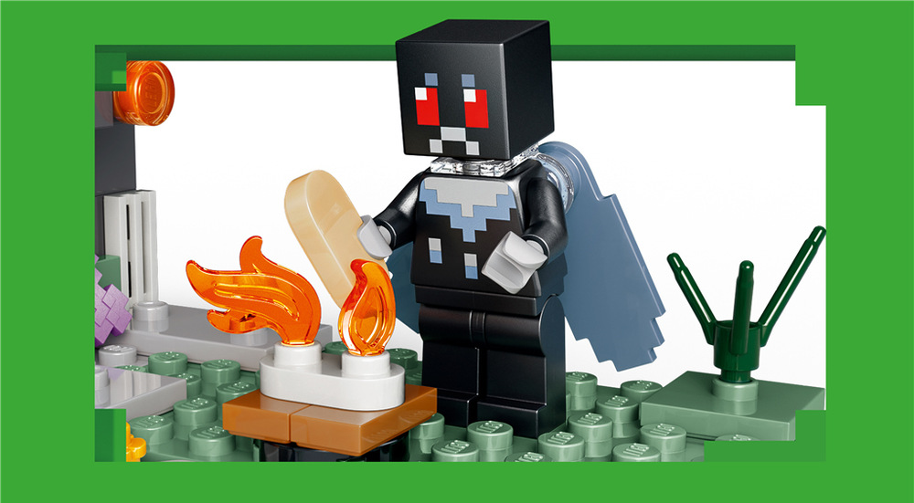 Stavebnice LEGO® Minecraft® 21586 Bledá zahrada Hotový model slouží jako dekorace a díky aplikaci LEGO Builder nabízí snadné stavění i spoustu herních možností.