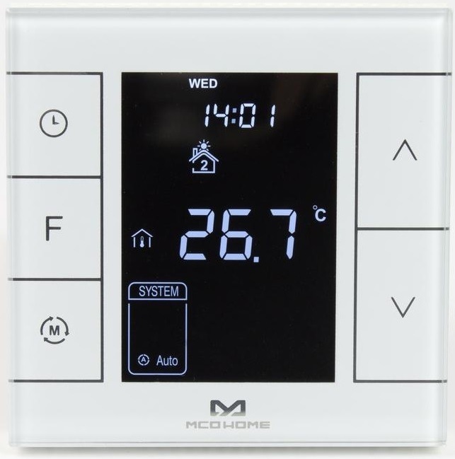 Termostat MCO Home pro vodní topení a kotle V2, Z-Wave Plus bílý