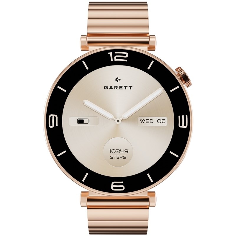 Chytré hodinky Garett Rose Solid steel rose gold