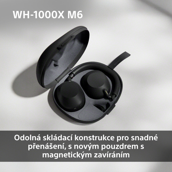 Sluchátka Sony WH-1000XM6, Noise Cancelling - stříbrná