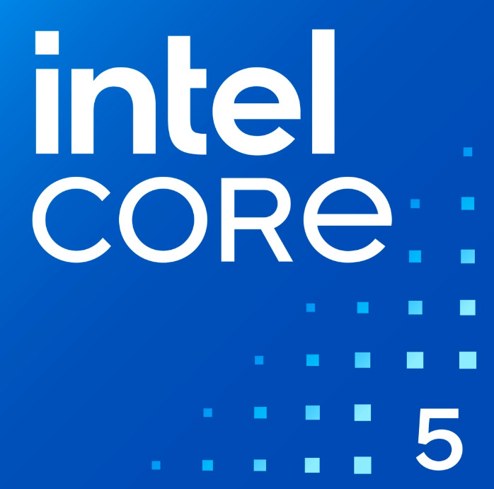 Logo procesoru Intel Core 5 použitého v notebooku ASUS Vivobook 15