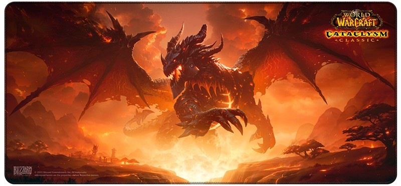 Podložka pod klávesnici a myš FSH World of WarCraft Classic: Cataclysm Deathwing, XL s herním designem World of Warcraft