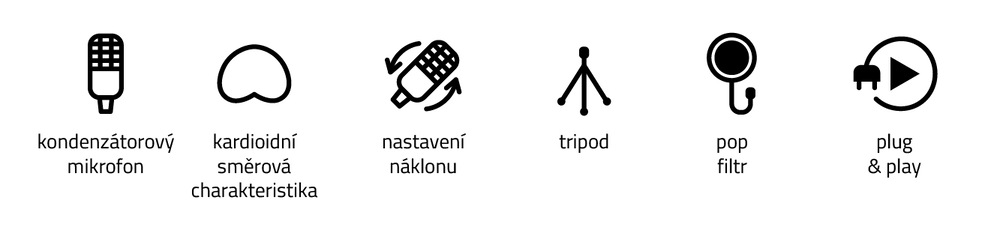Mikrofon Niceboy VOICE černý Mikrofon Niceboy VOICE černý