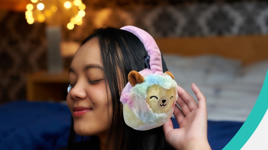 Sluchátka Lazerbuilt Squishmallows Plush Bluetooth - Leonard růžová Lazerbuilt Squishmallows Plush Bluetooth Leonard, růžová