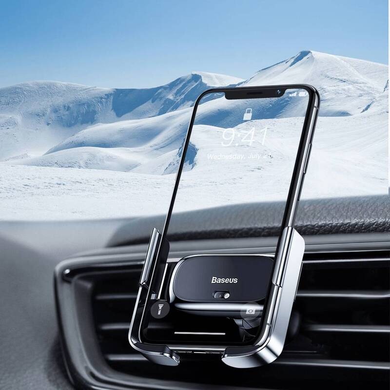 Držák na mobil Baseus Mini Electric Phone holder stříbrný Držák na mobil Baseus Mini Electric Phone holder stříbrný