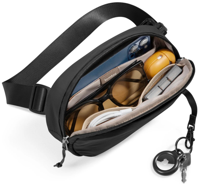 Ledvinka tomtoc SlingBean - T32 Belt Bag - černá