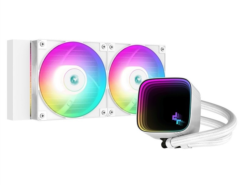 Ventilátor DeepCool LS520 SE White, bílá barva.