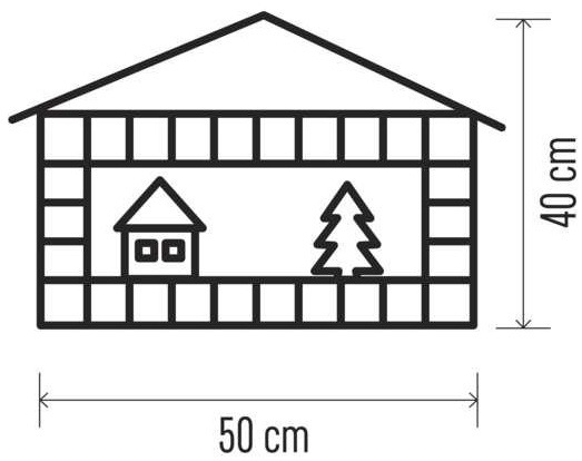 LED dekorace EMOS adventní kalendář, 19x40cm, 2x AA, vnitřní, teplá bílá