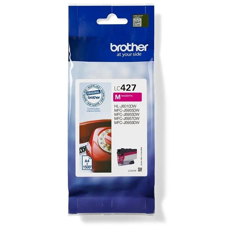 Inkoustová náplň Brother LC-427M, 1500 stran purpurová