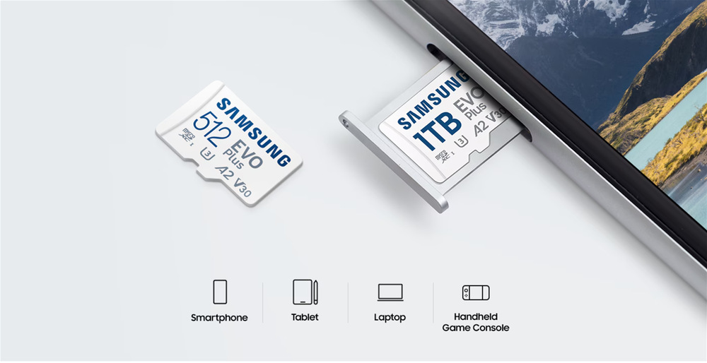 Paměťová karta Samsung Micro SDXC EVO Plus 512GB UHS-I U3 (160R/30W) + SD adaptér