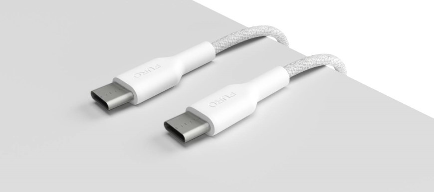 Kabel Puro Fabrik FABK4 USB-C/USB-C, 240 W, 2 m bílý Kabel Puro Fabrik FABK4 USB-C/USB-C, 240 W, 2 m - bílý