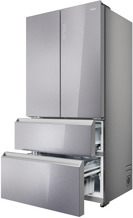 Chladnička s mrazničkou Haier HFR79F19EFGK stříbrná Chladnička s mrazničkou Haier HFR79F19EFGK stříbrná
