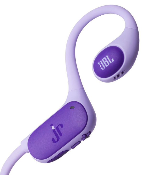 Detail ovládacích tlačítek a mikrofonu u sluchátek JBL Junior FREE pro snadné použití