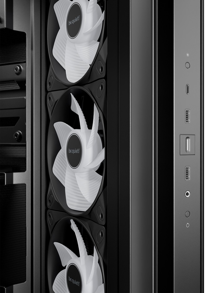 Case be quiet! LIGHT BASE 500 LX černá LIGHT BASE 500 LX sází na ventilátory Light Wings LX