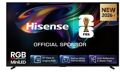 Televize Hisense 100UR8S se zapnutým displejem
