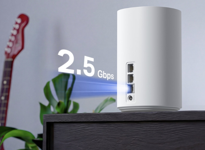 Mercusys Halo E27BE s 2,5Gb/s WAN/LAN portem pro rychlé kabelové připojení