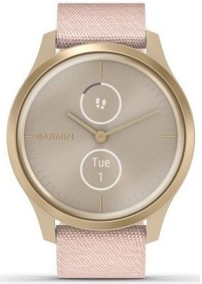 Chytré hodinky Garmin vivomove3 Style LightGold/Pink Nylon