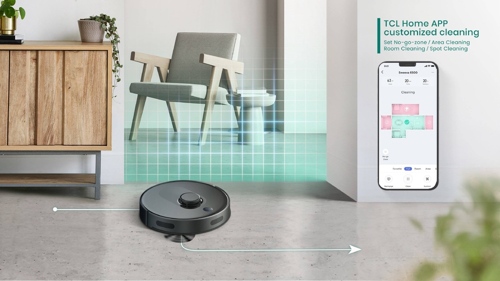 Robotický vysavač TCL Sweeva 6000, Wi-Fi