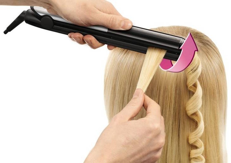 Žehlička na vlasy Rowenta Keratin Shine Liss &Curl SF4522E0 černá/stříbrná