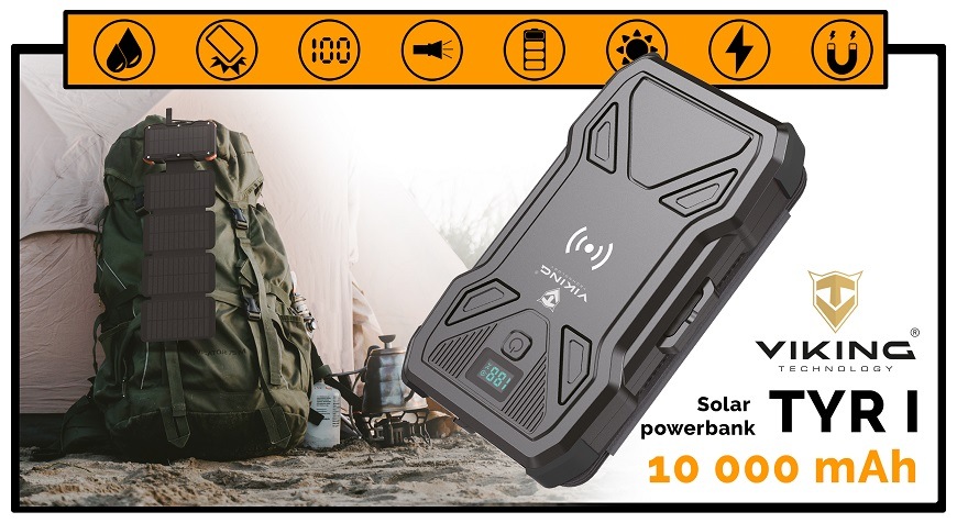Powerbanka Viking TYR I, 10 000mAh černá
